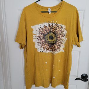 Sunflower & Leopard Print Bella Canvas Graphic Tee